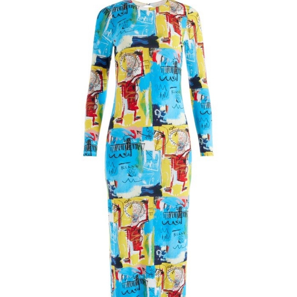 NWT ALICE + OLIVIA A+O X BASQUIAT DELORA MAXI DRESS - size 6 - Picture 3 of 13